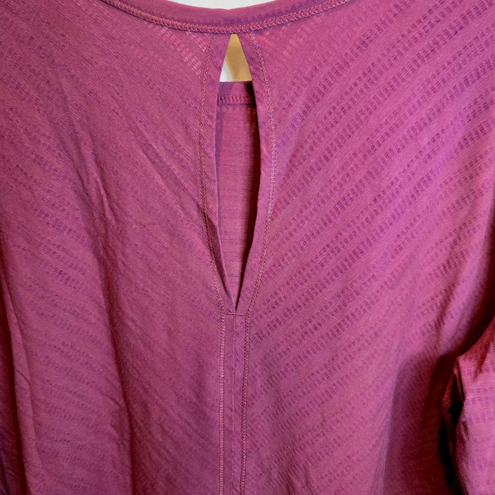 Eddie Bauer Long Sleeve Top Pullover FreeDry Yoga Workout Womens Sz XL Red - Picture 5 of 12